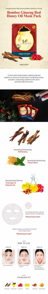 Papa Recipe Bombee Ginseng Red Honey Oil Mask 20g-1