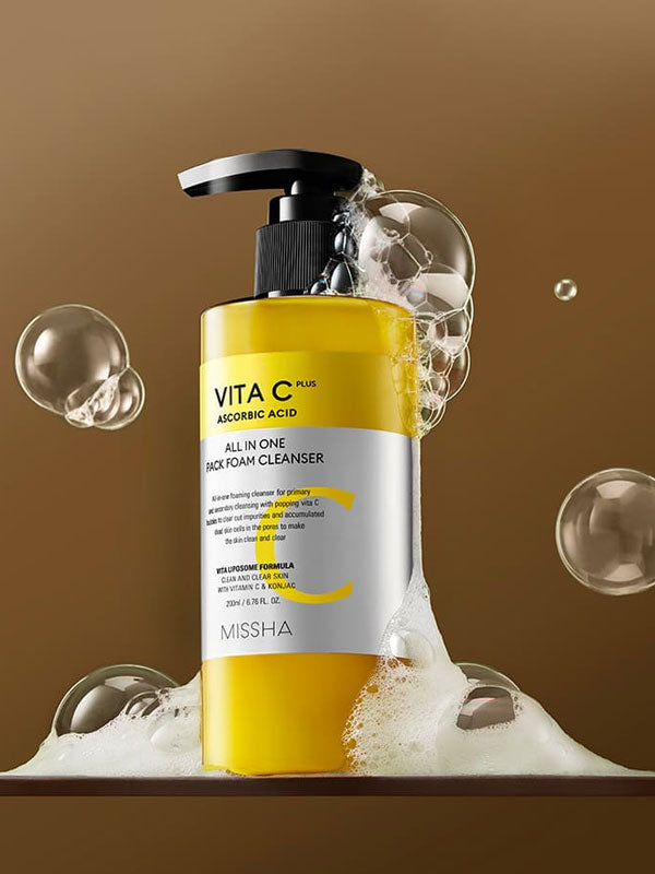 MISSHA Vita C Plus All in One Pack Foam Cleanser 200ml-3