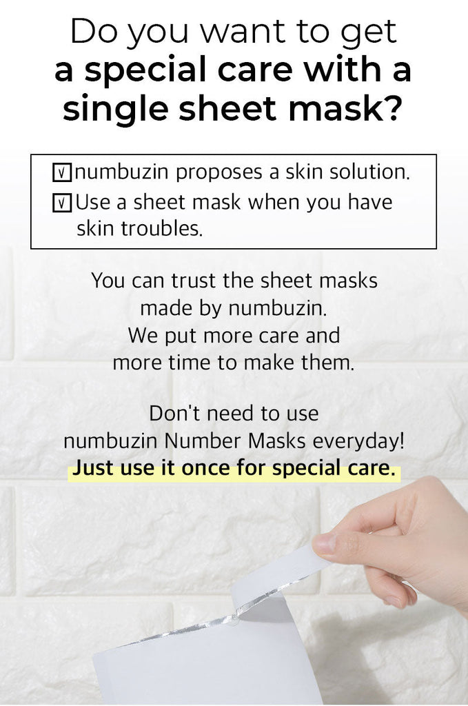 numbuzin No.3 Tingle-Pore Softening Sheet Mask-1